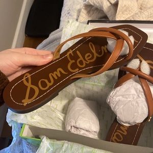 Brand new sam Edelman brown leather abbey sandal 8.5
